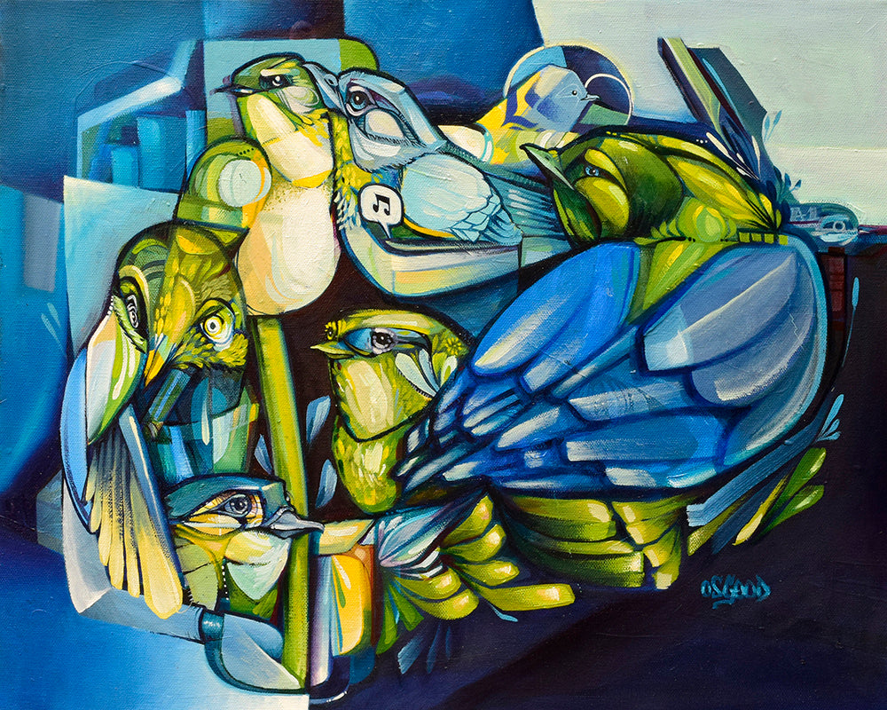 A Place to Preen Original Painting