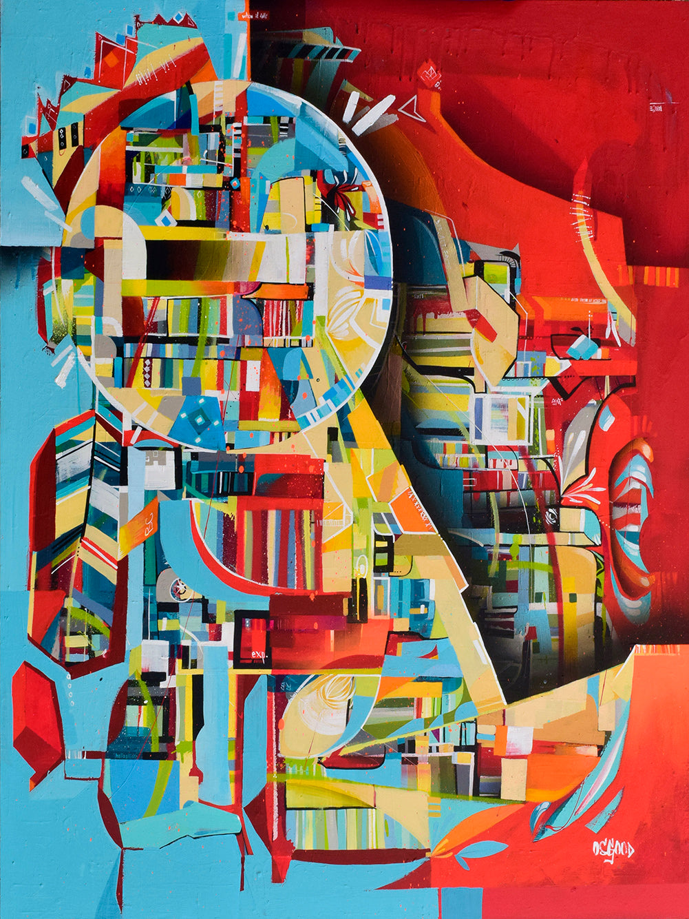 Elements of Being Grounded Abstract Painting