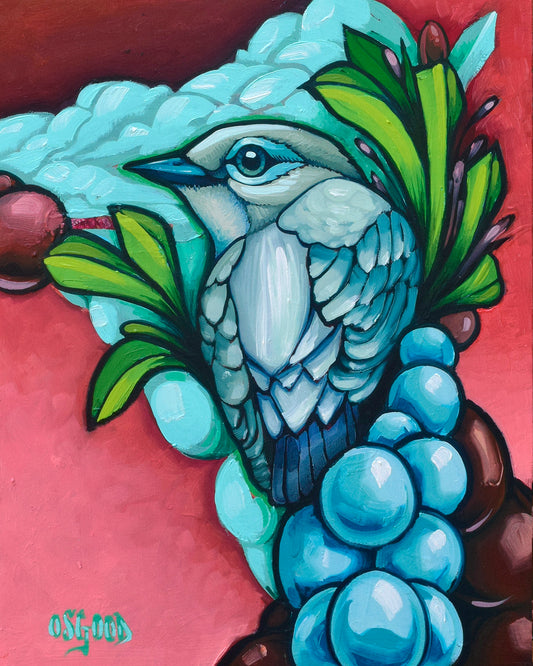 Prepping for Tomorrow Original Bird Painting