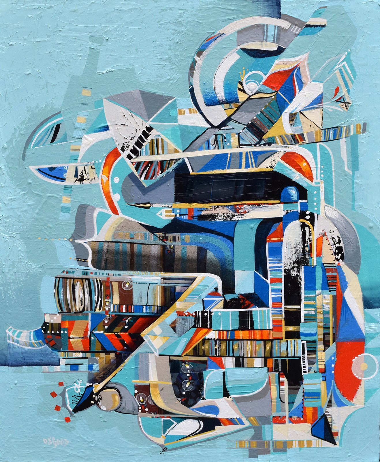 Resting Kachina Original Abstract Painting