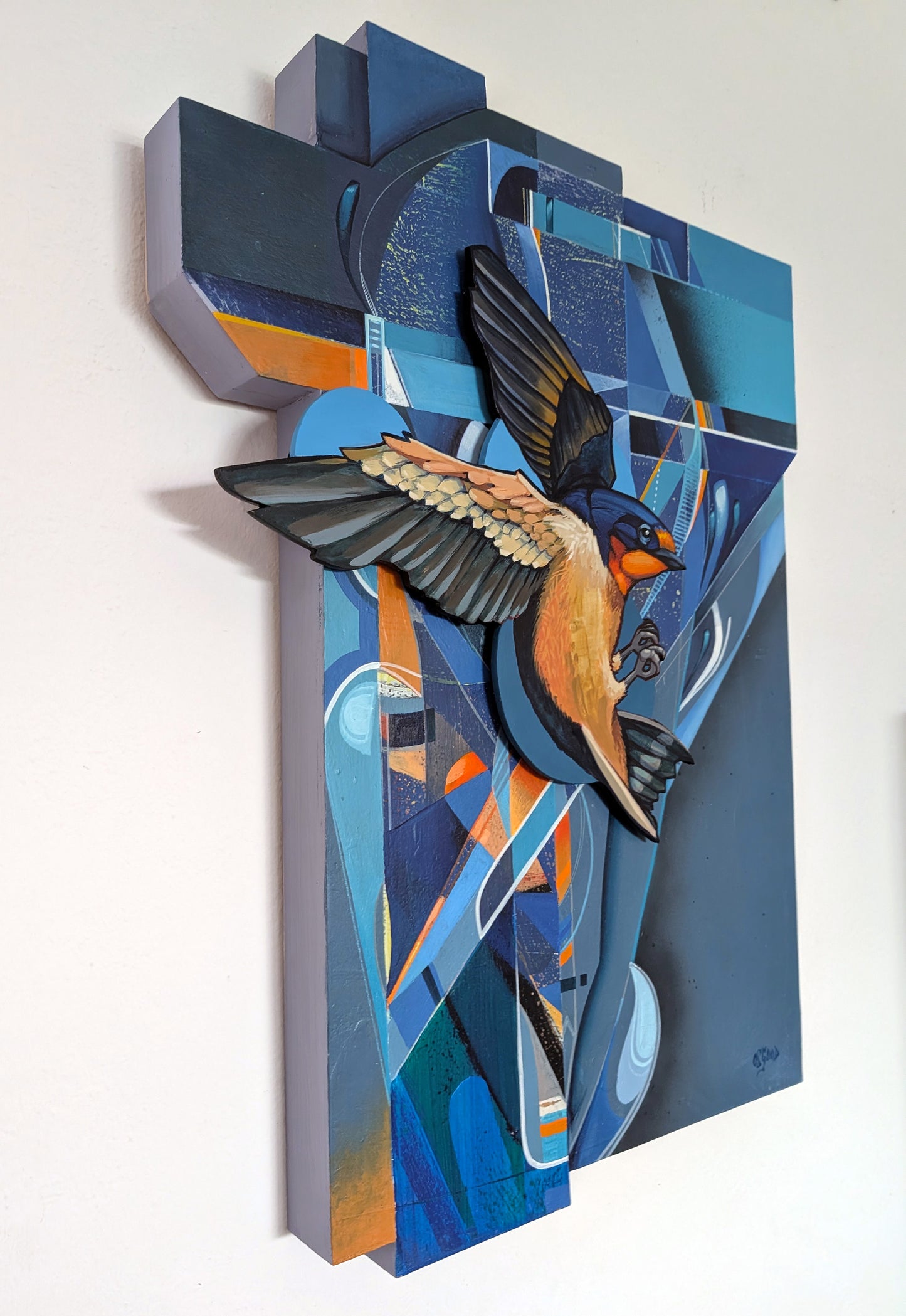 Rising Above Original Barn Swallow Painting