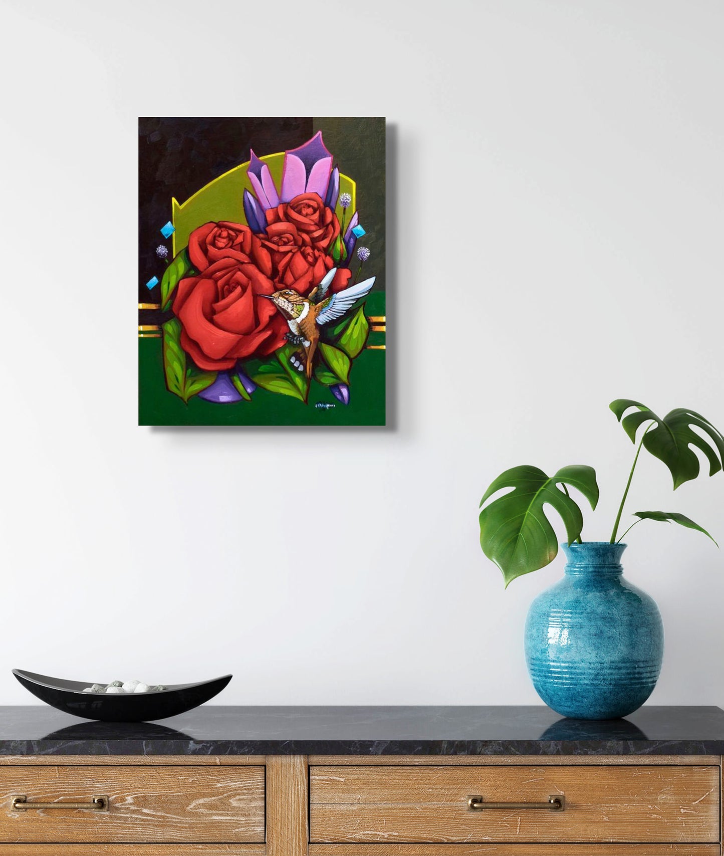 Purpose in Every Move No.2: Original Hummingbird Painting