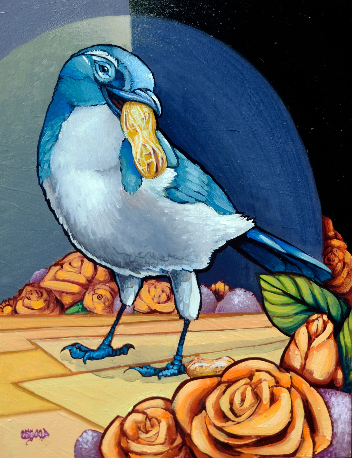 "This Is the One" Original Scrub Jay Painting