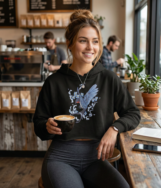 Barn Swallow Women's Crop Hoodie Sweatshirt