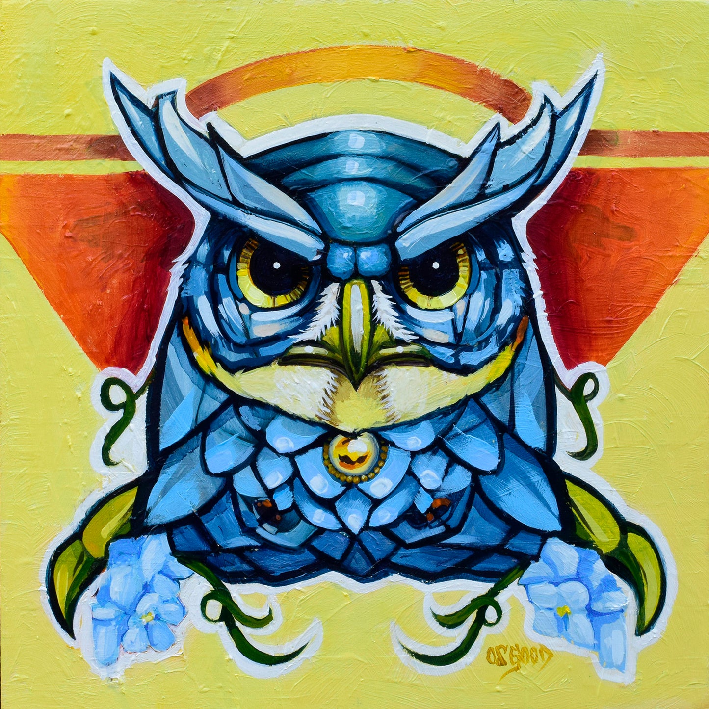 Discernment Original Owl Painting