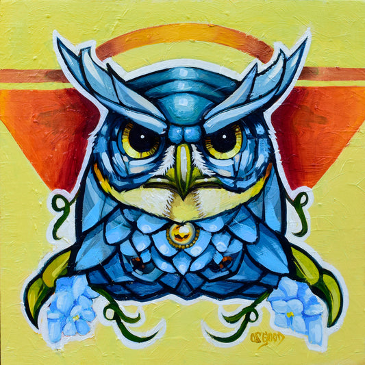 Discernment Original Owl Painting