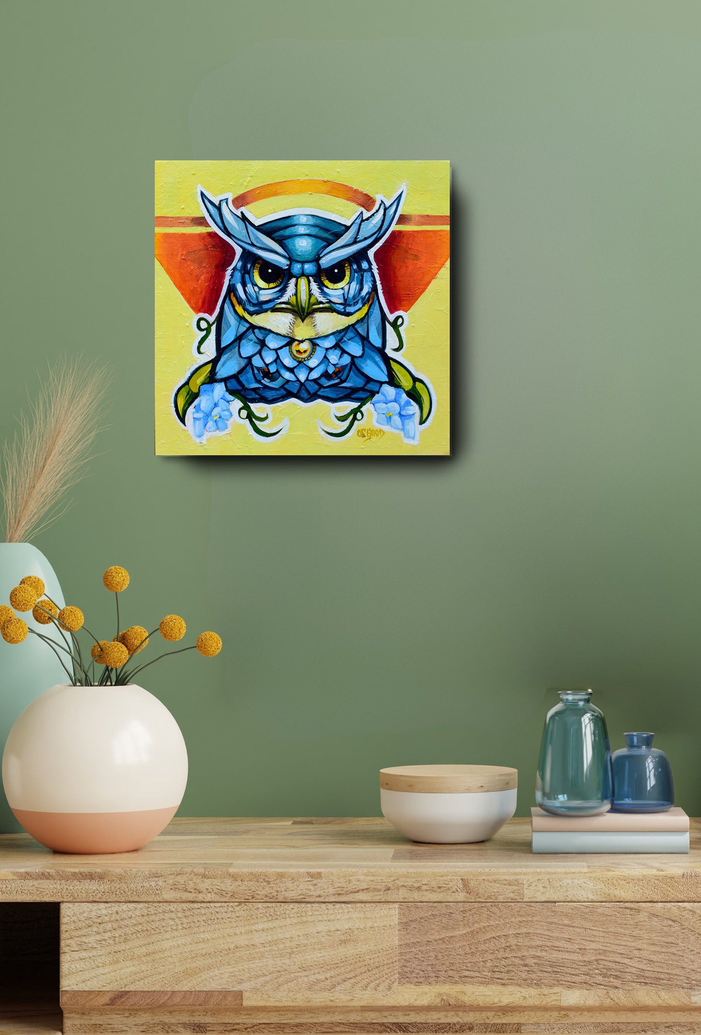 Discernment Original Owl Painting