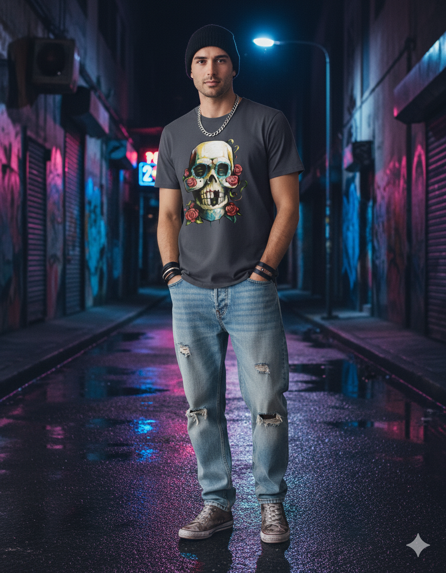 Skull and Roses Unisex T-Shirt