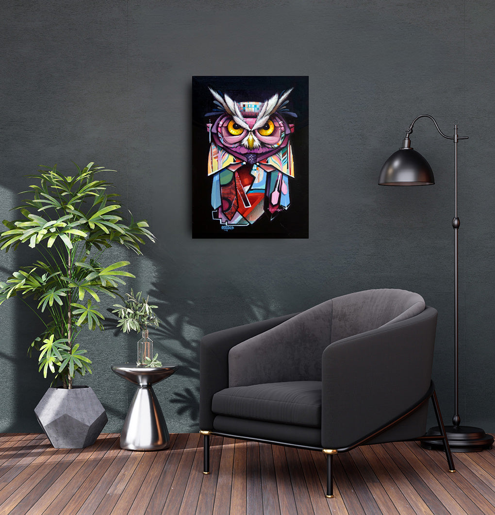 I Am Nature Original Owl Painting