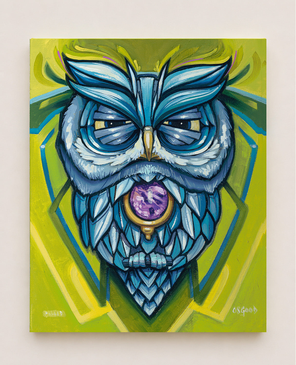 Opening the Crown Original Owl Painting