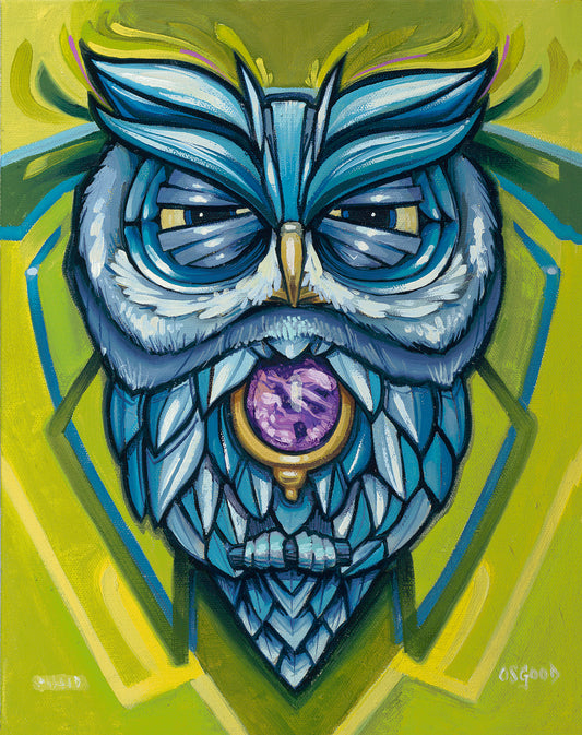 Opening the Crown Original Owl Painting