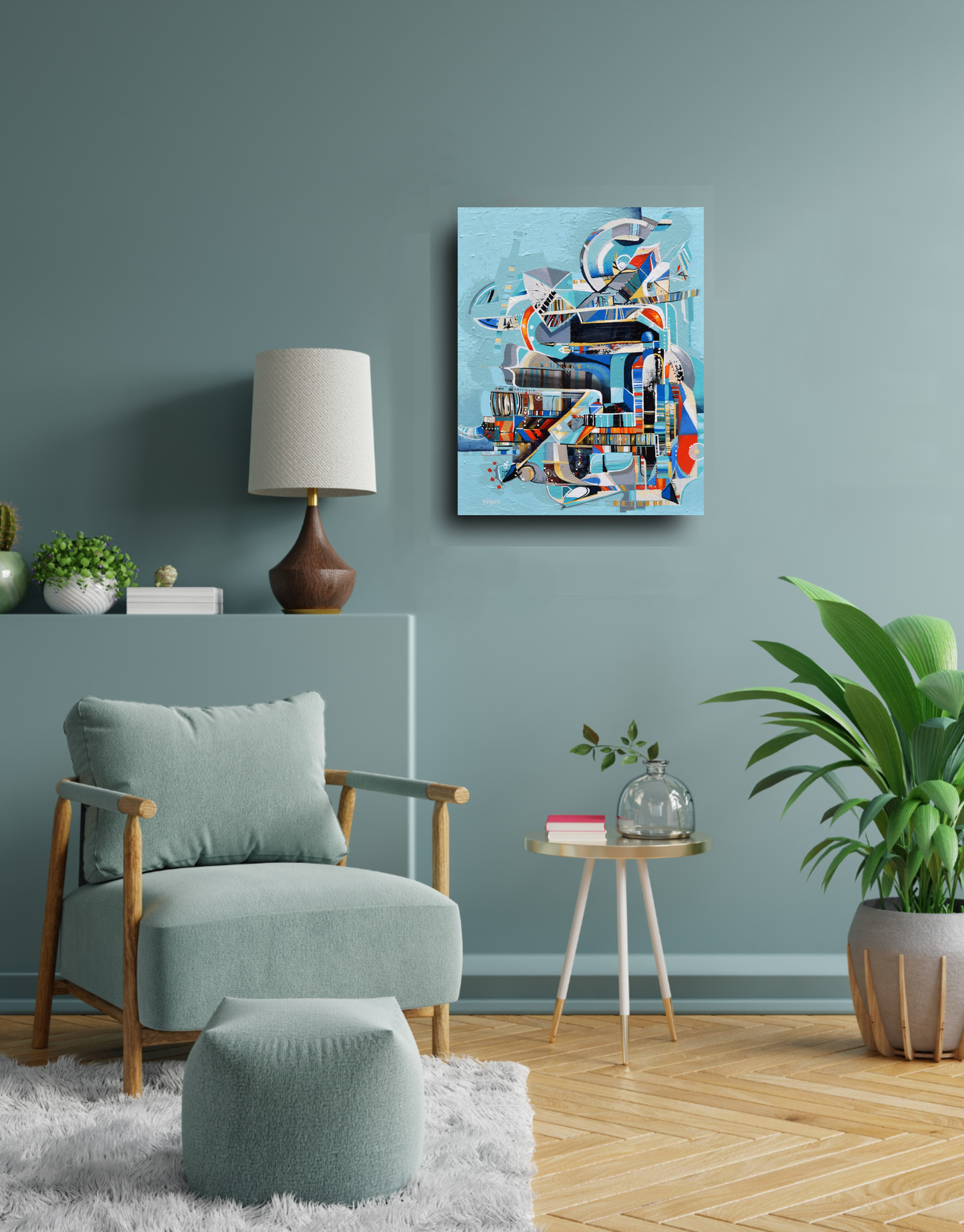 Resting Kachina Original Abstract Painting