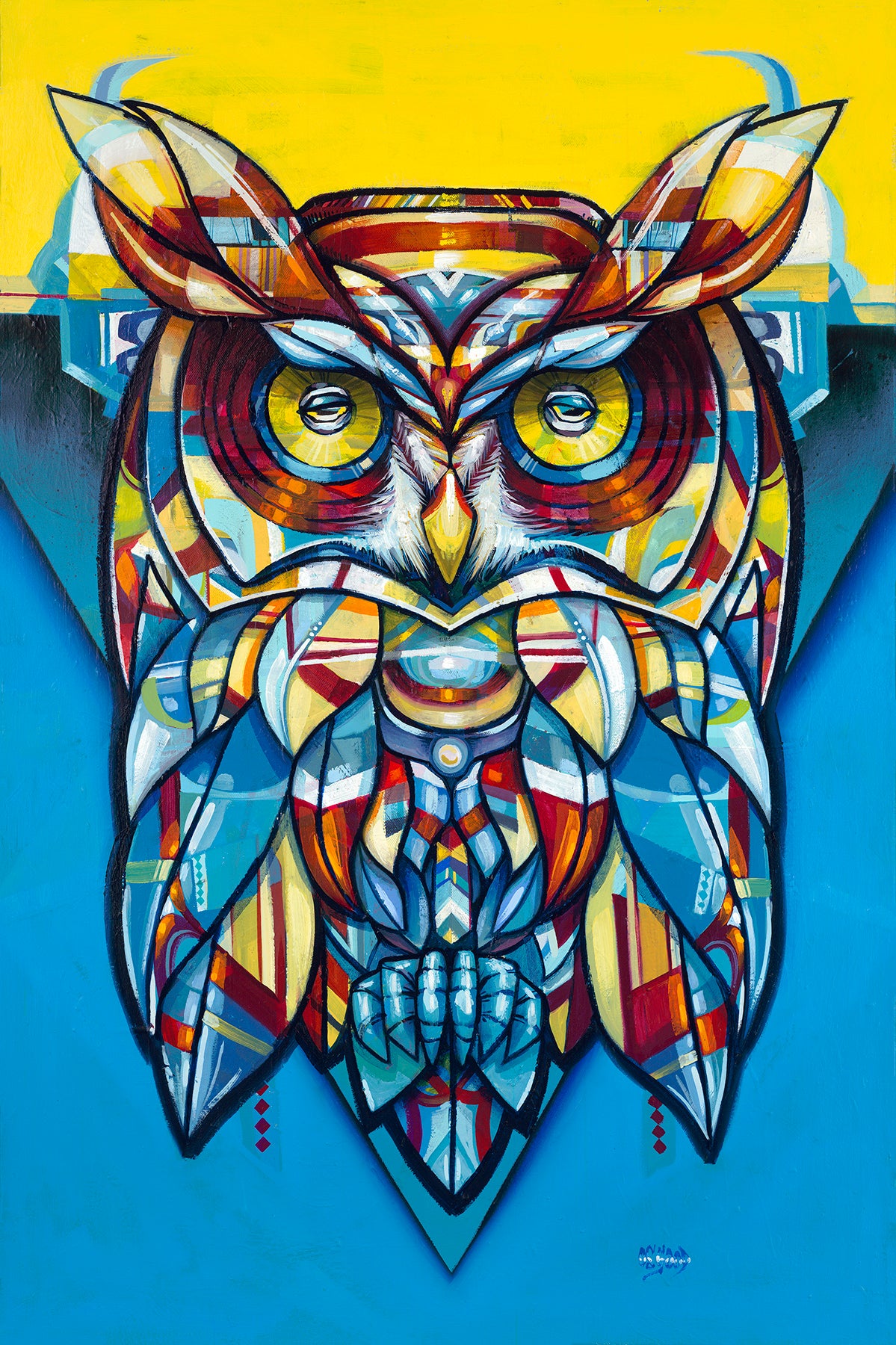 Spirit Weaver Original Owl Painting