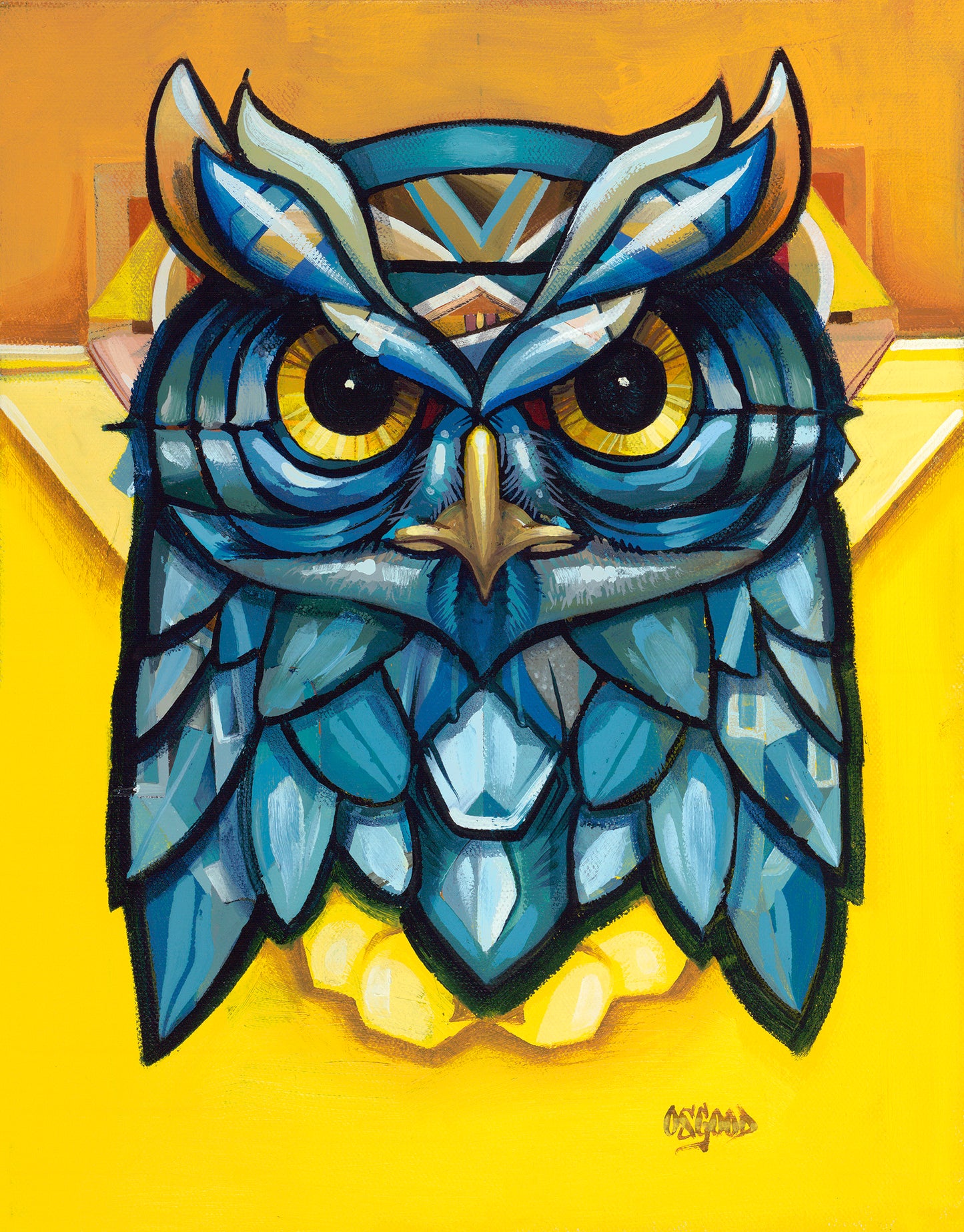 Weighted Perception Original Owl Painting