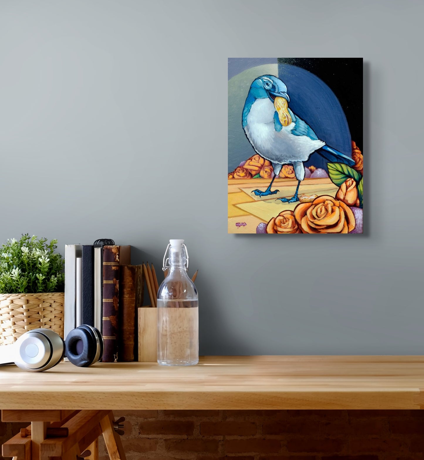 "This Is the One" Original Scrub Jay Painting